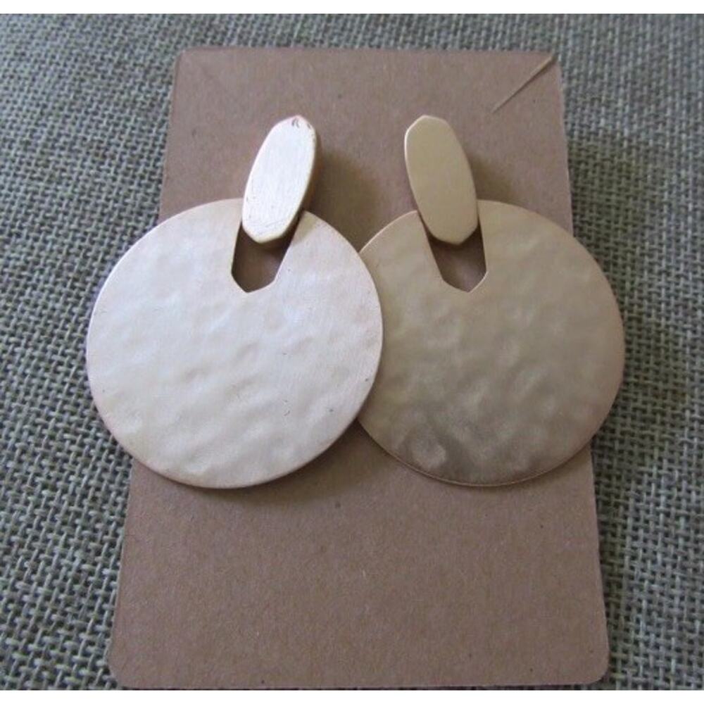 Kendra Scott Didi Hammered‎ Brushed Rose Gold Statement Earrings